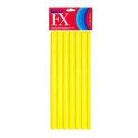 Hair FX Long Flexible Rollers Yellow 12pk