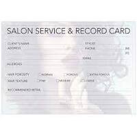 Professional Hairdressing Record Card 100pk